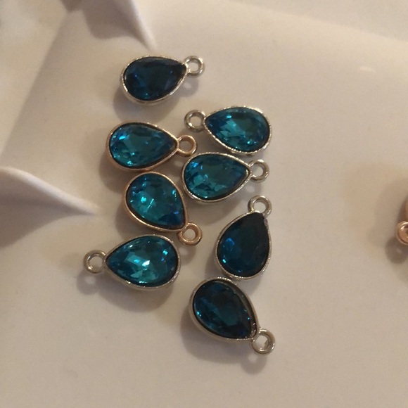 1pc NEW Faceted Stone Bezel Teardrop Multi Oval DIY Fashion Jewelry Pendants - Picture 10 of 16